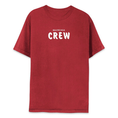 BALENCIAGA
Crew Cotton Oversized T-Shirt Brown Wine