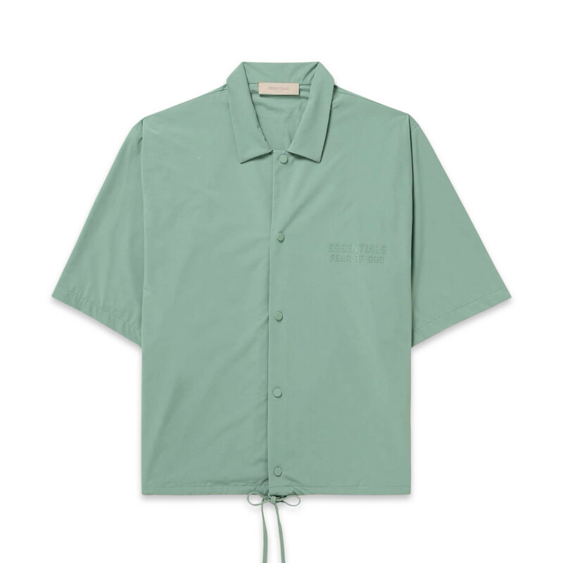 FOG ESSENTIALS Logo-Appliquéd Stretch-Nylon Shirt Green 