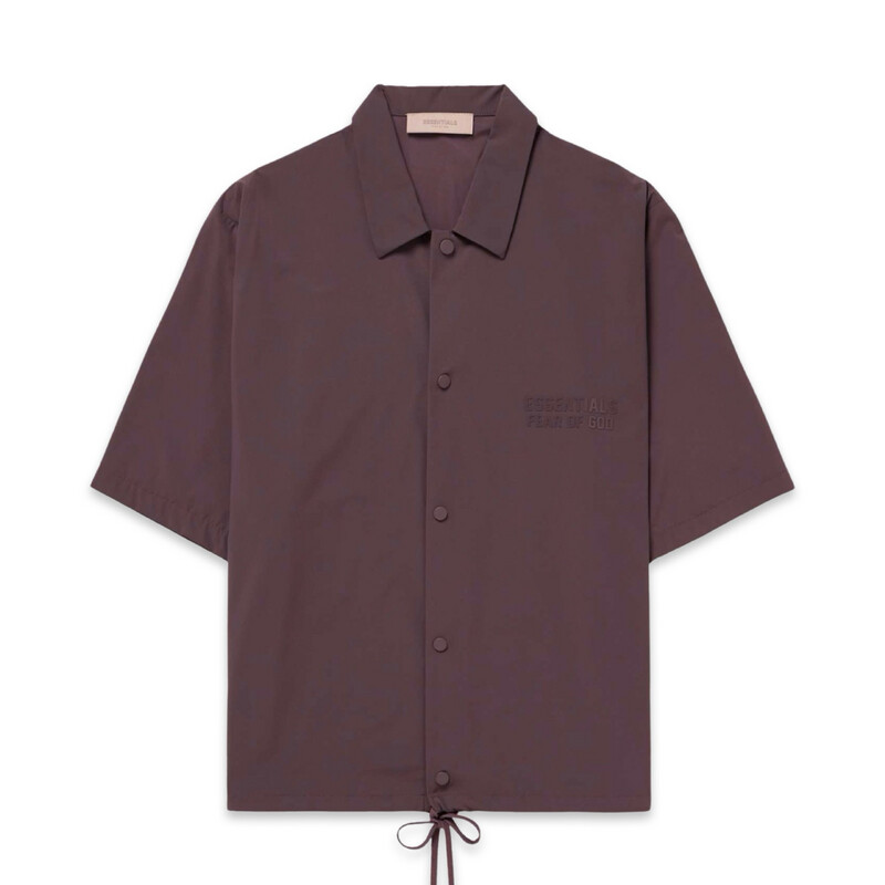 FOG ESSENTIALS Logo-Appliquéd Stretch-Nylon Shirt Purple FOG ESSENTIALS Logo-Appliquéd Stretch-Nylon Shirt Purple