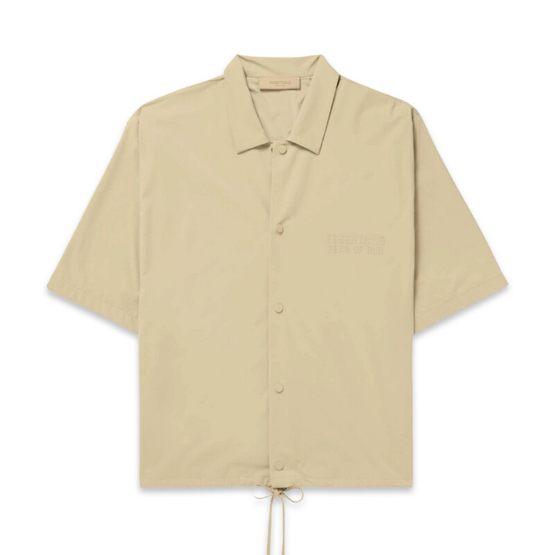 FOG ESSENTIALS Logo-Appliquéd Stretch-Nylon Shirt Beige FOG ESSENTIALS Logo-Appliquéd Stretch-Nylon Shirt Beige