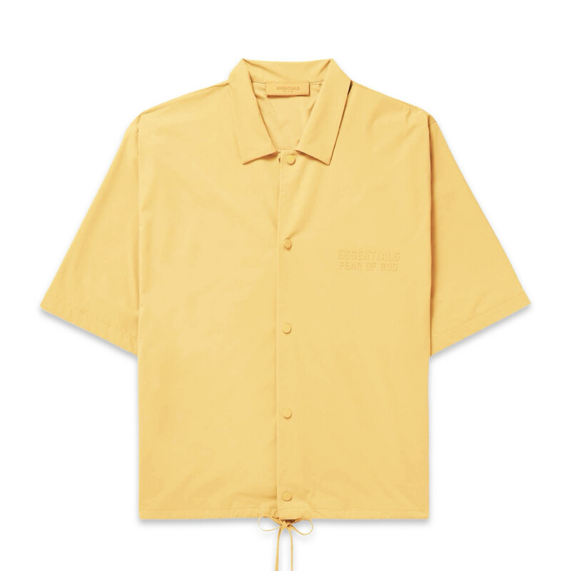 FOG ESSENTIALS Logo-Appliquéd Stretch-Nylon Shirt yellow FOG ESSENTIALS Logo-Appliquéd Stretch-Nylon Shirt yellow