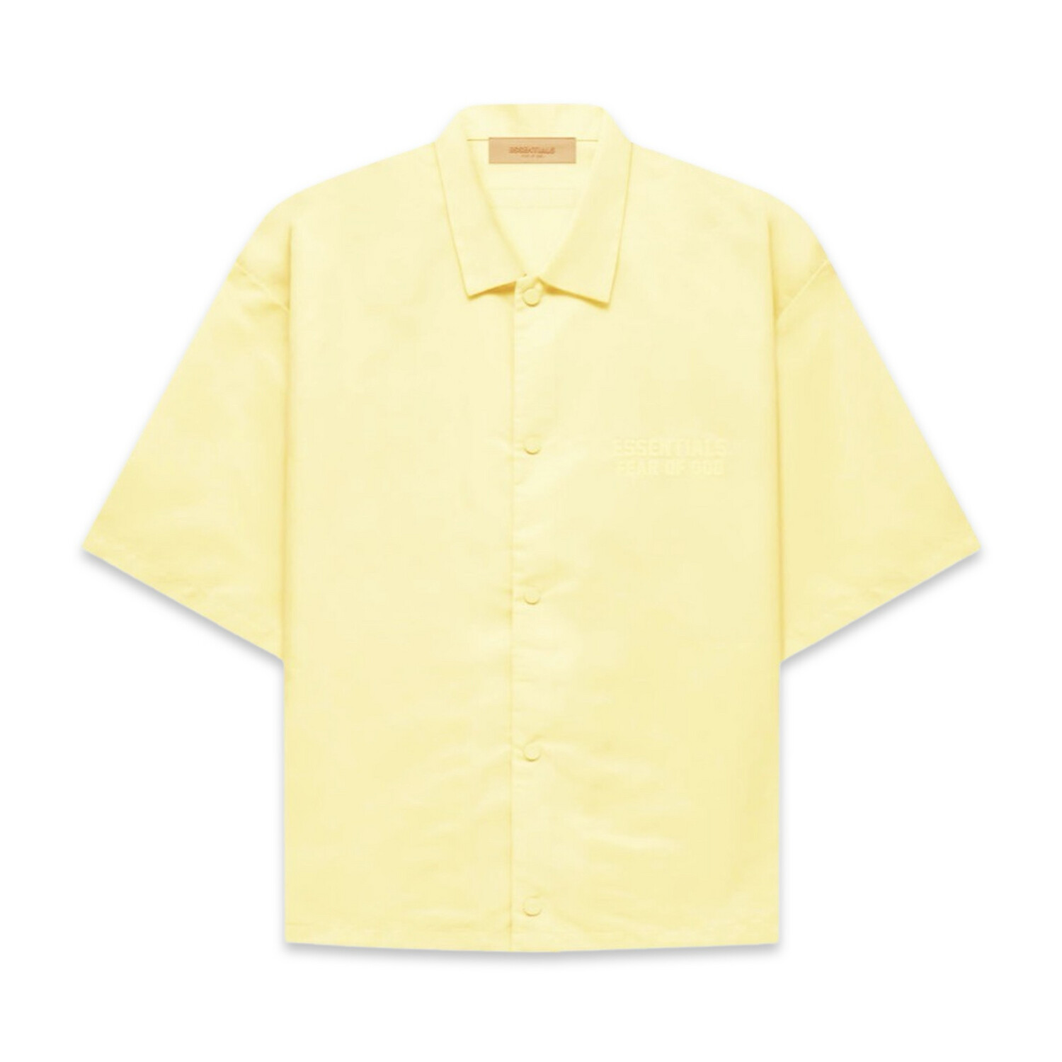 FOG ESSENTIALS Logo Flocked Nylon Shirt Yellow