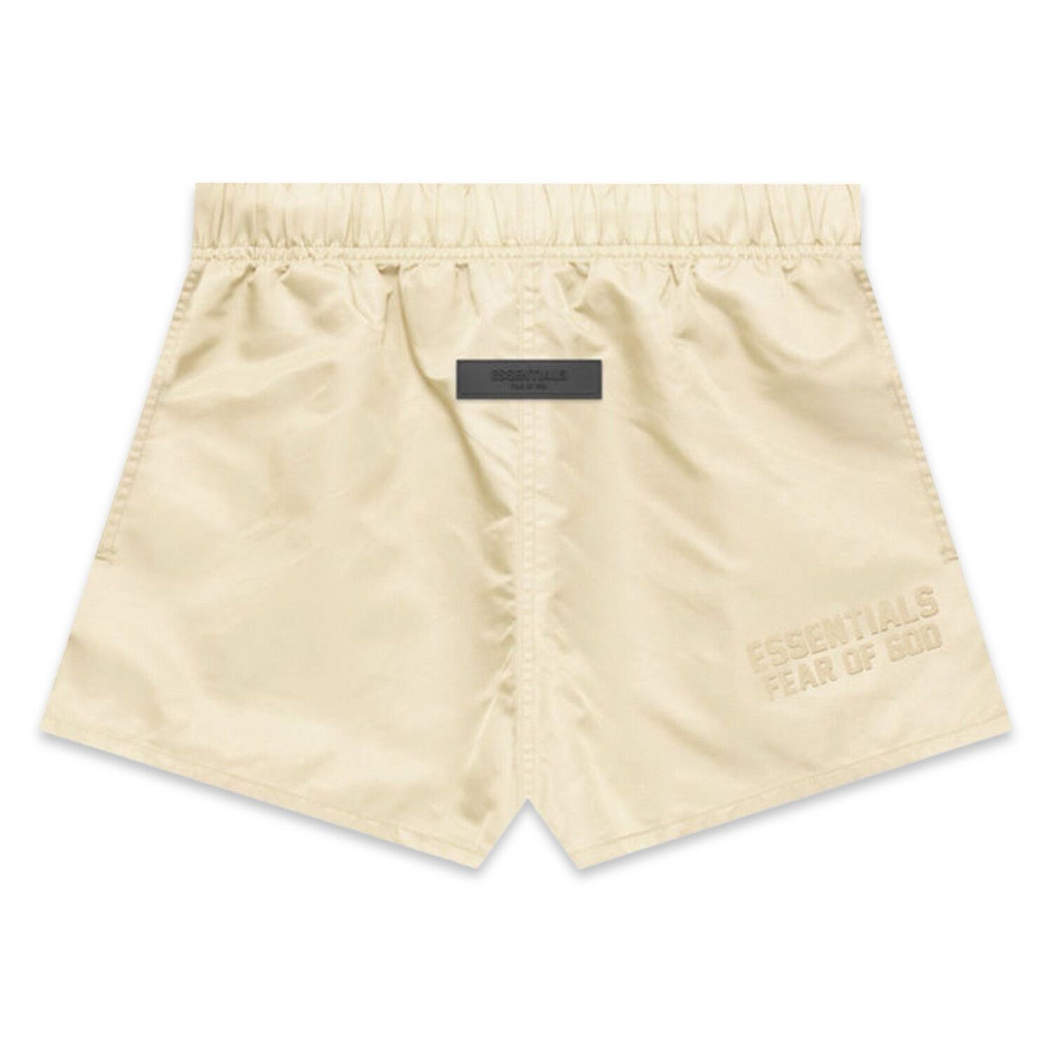 FOG ESSENTIALS Logo Flocked Nylon Shorts Gray