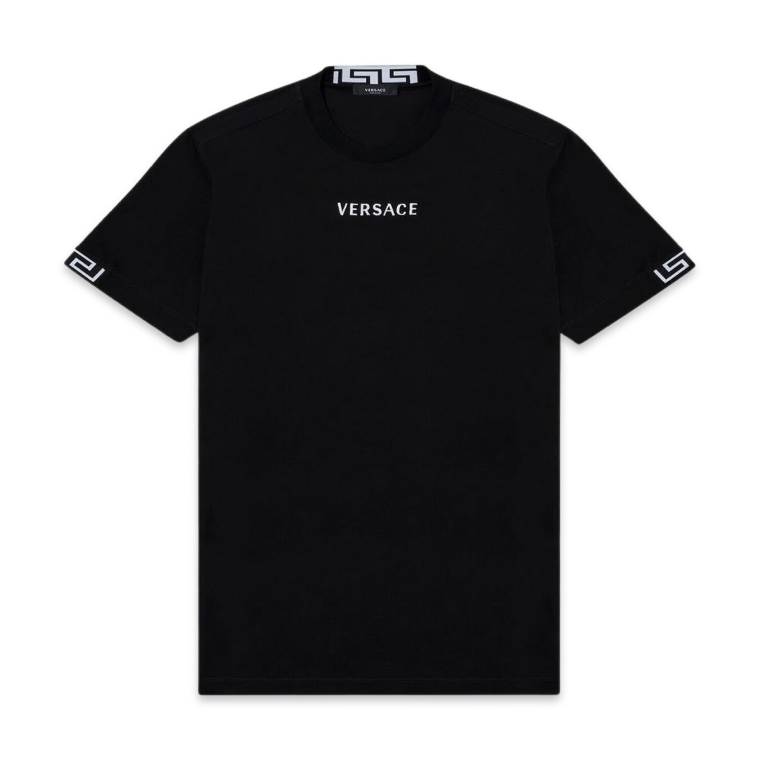 Versace LOGO EMBROIDERED T-SHIRT BLACK 