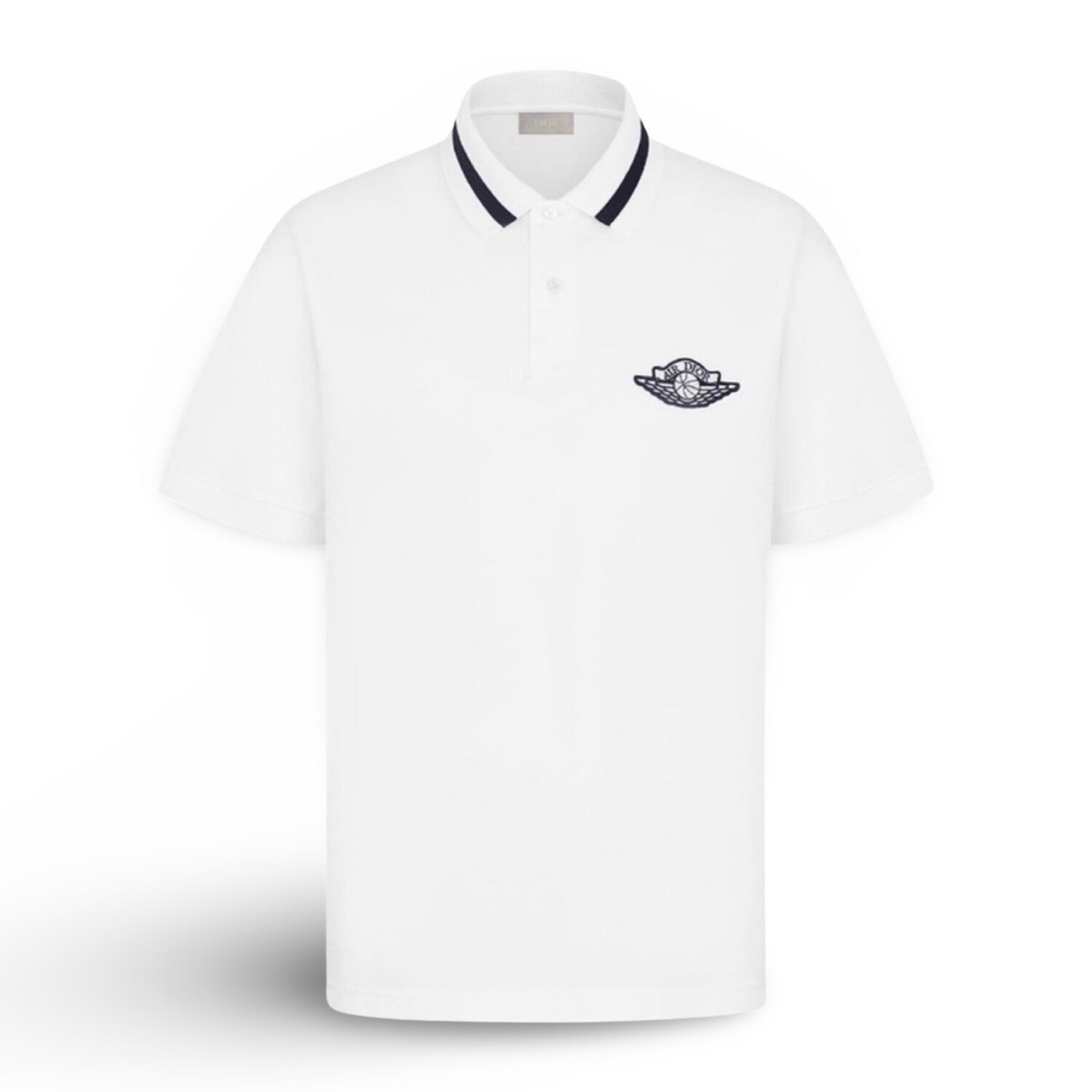 DIOR X JORDAN LOGO POLO SHIRT WHITE