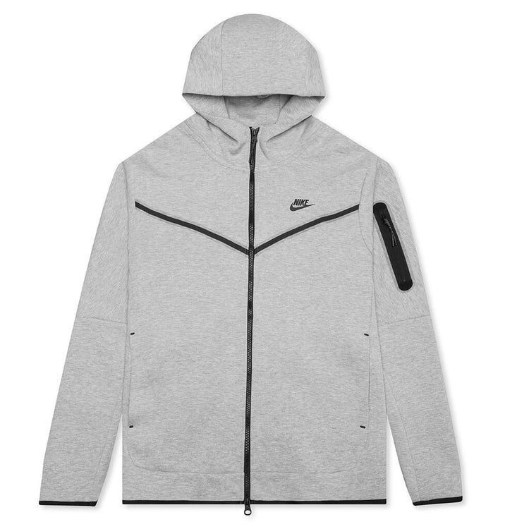 NIKE TECH FLEECE HOODIE COM Fecho - DARK GREY