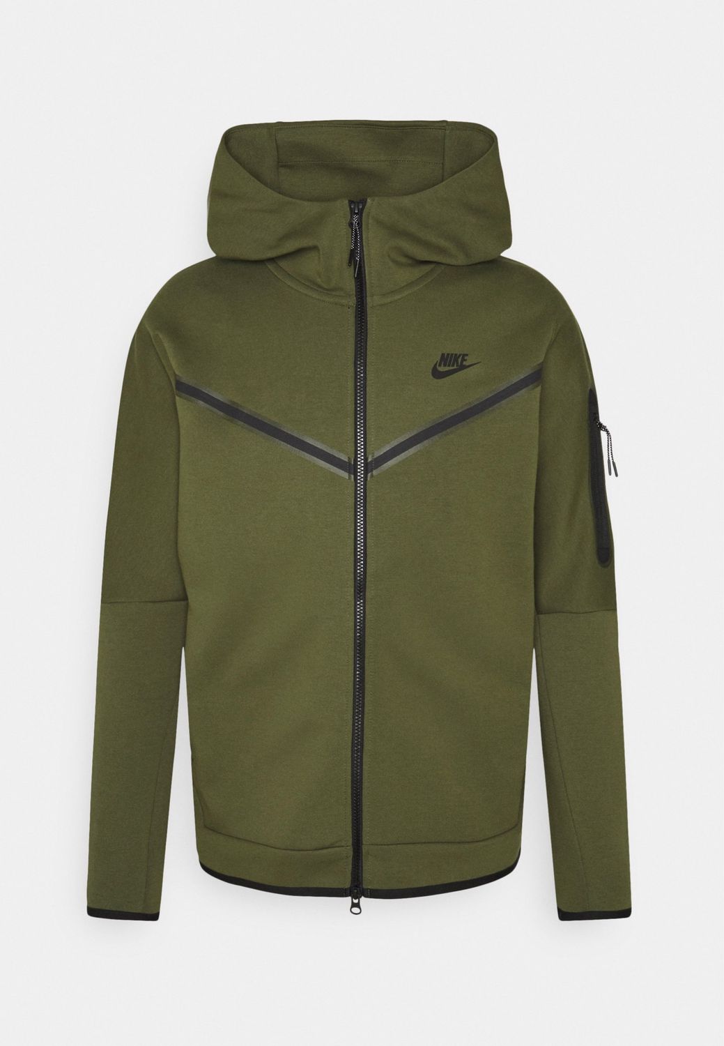 NIKE TECH FLEECE HOODIE COM Fecho - Dark Green