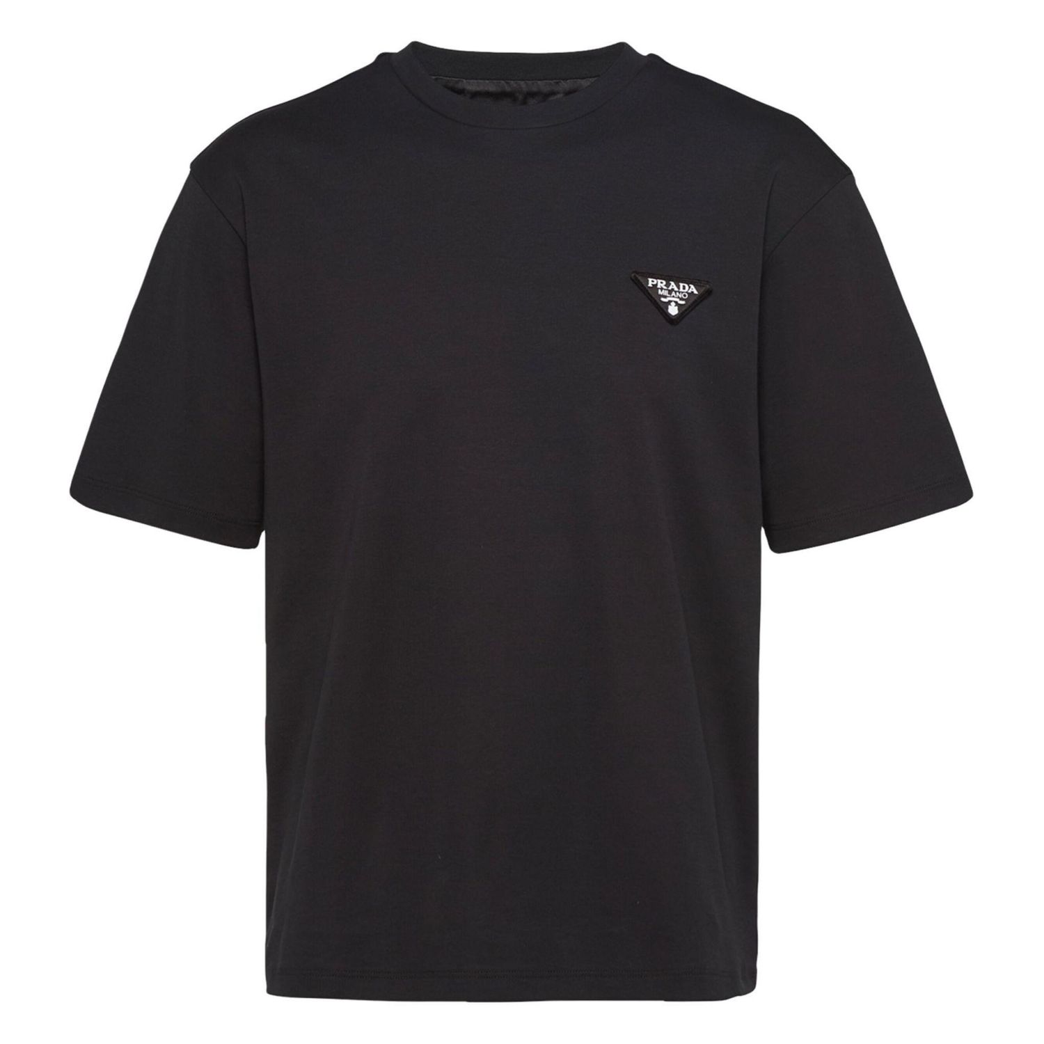 Prada triangle-logo cotton T-shirt Black