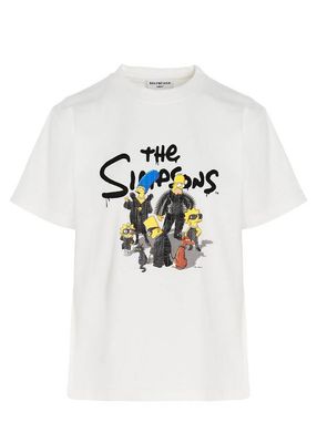 Balenciaga X The Simpsons Print  T-SHIRT WHITE