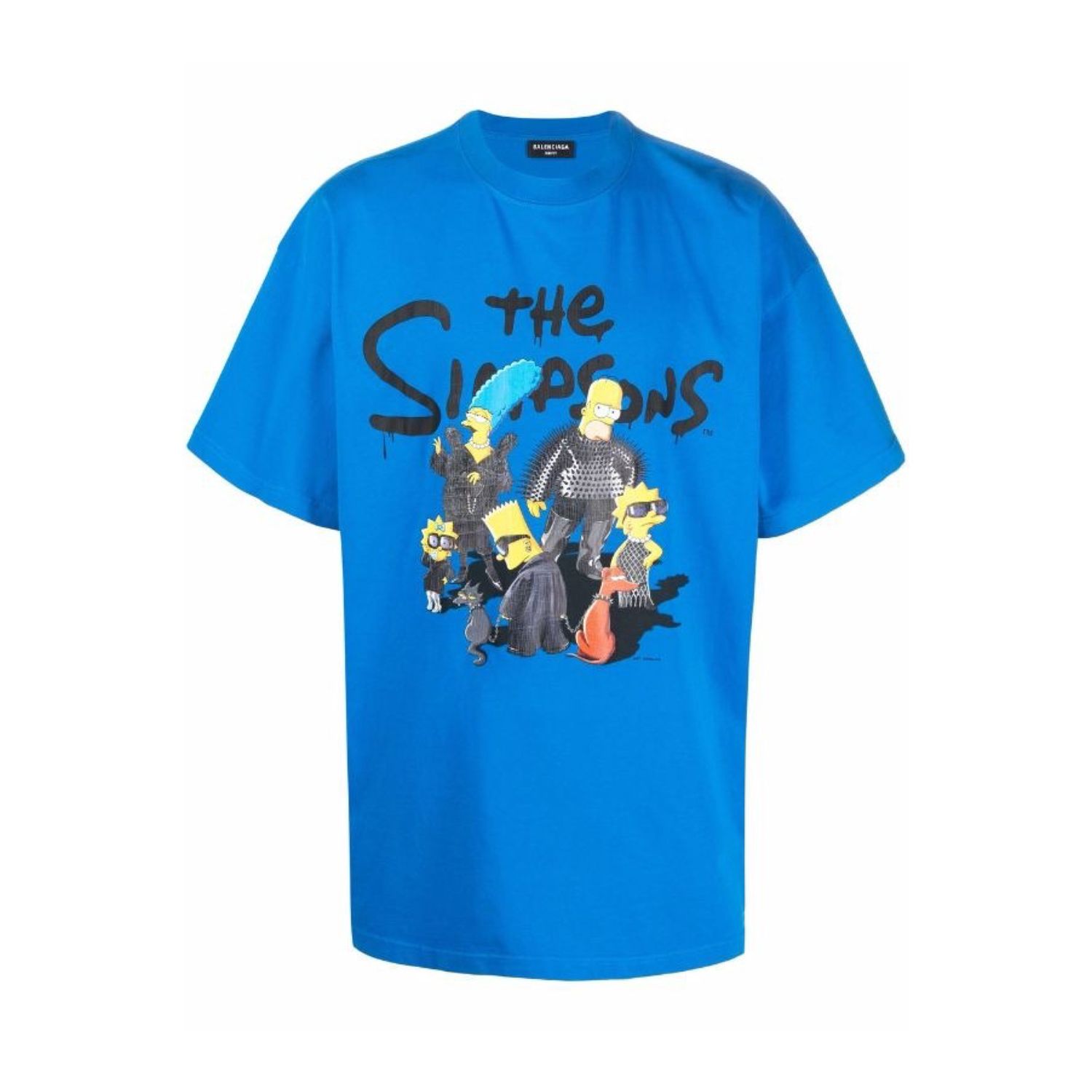Balenciaga X The Simpsons Print  T-SHIRT BLUE