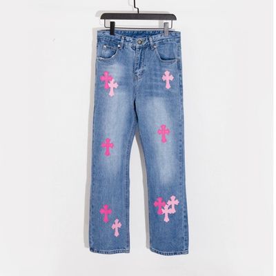 Chrome Hearts pink panther jeans