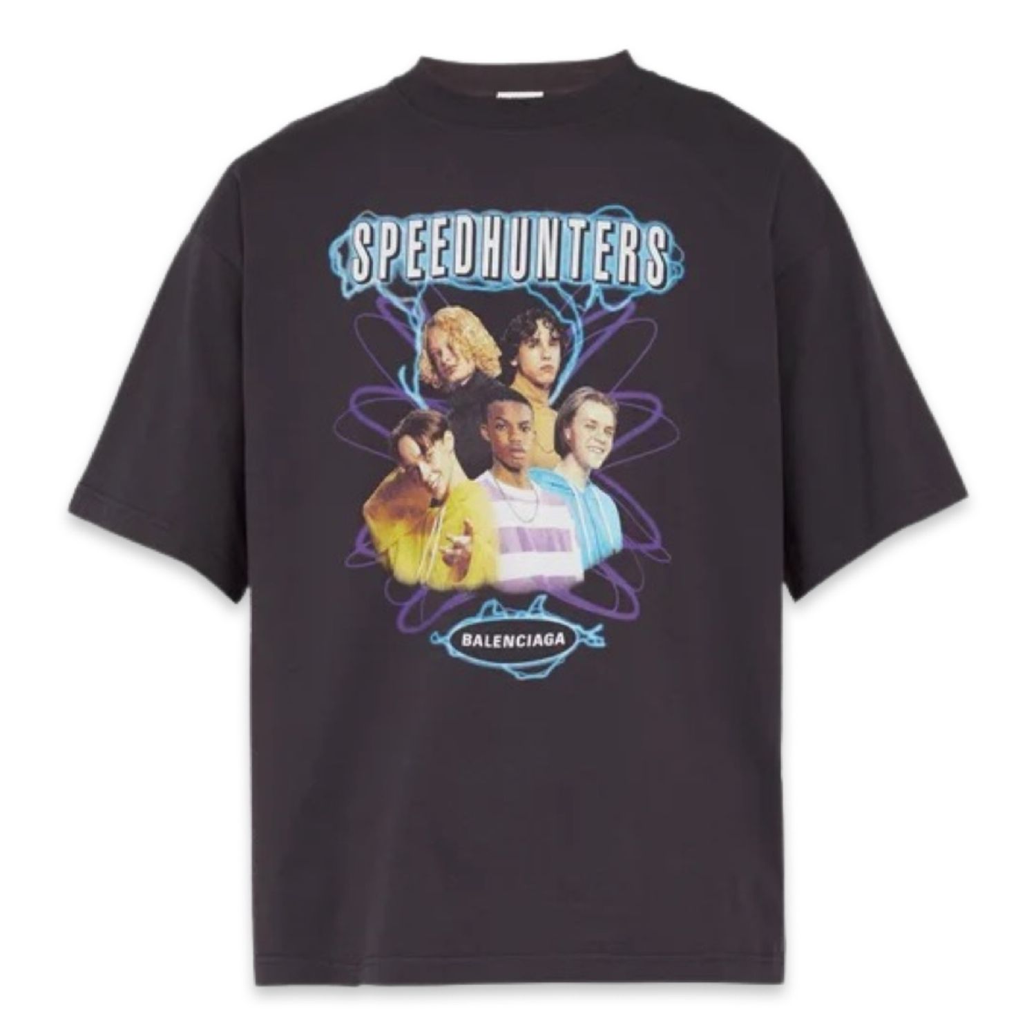 BALENCIAGA SPEEDHUNTERS PRINT TEE BLACK &amp; YELLOW 