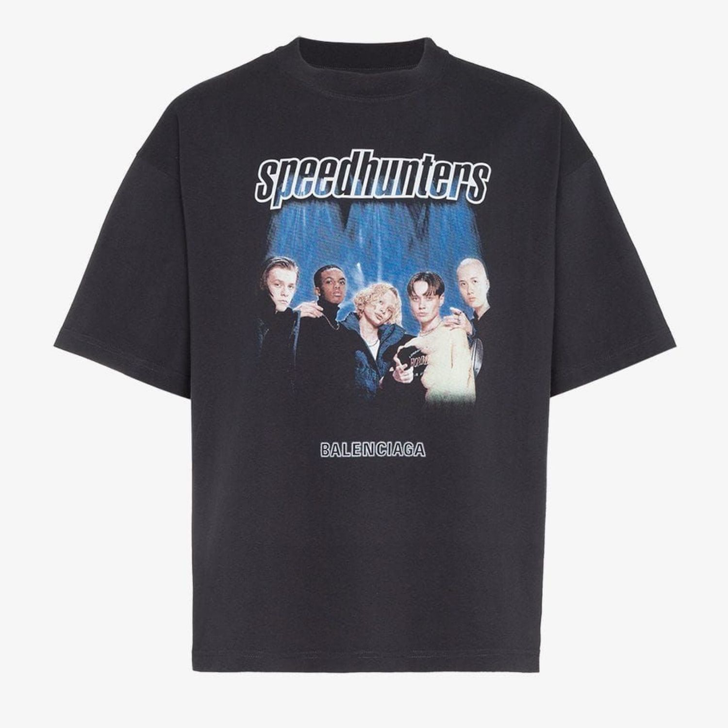 BALENCIAGA SPEEDHUNTERS PRINT TEE BLACK &amp; BLUE
