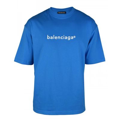 Balenciaga New Copyright Jersey T-Shirt Blue