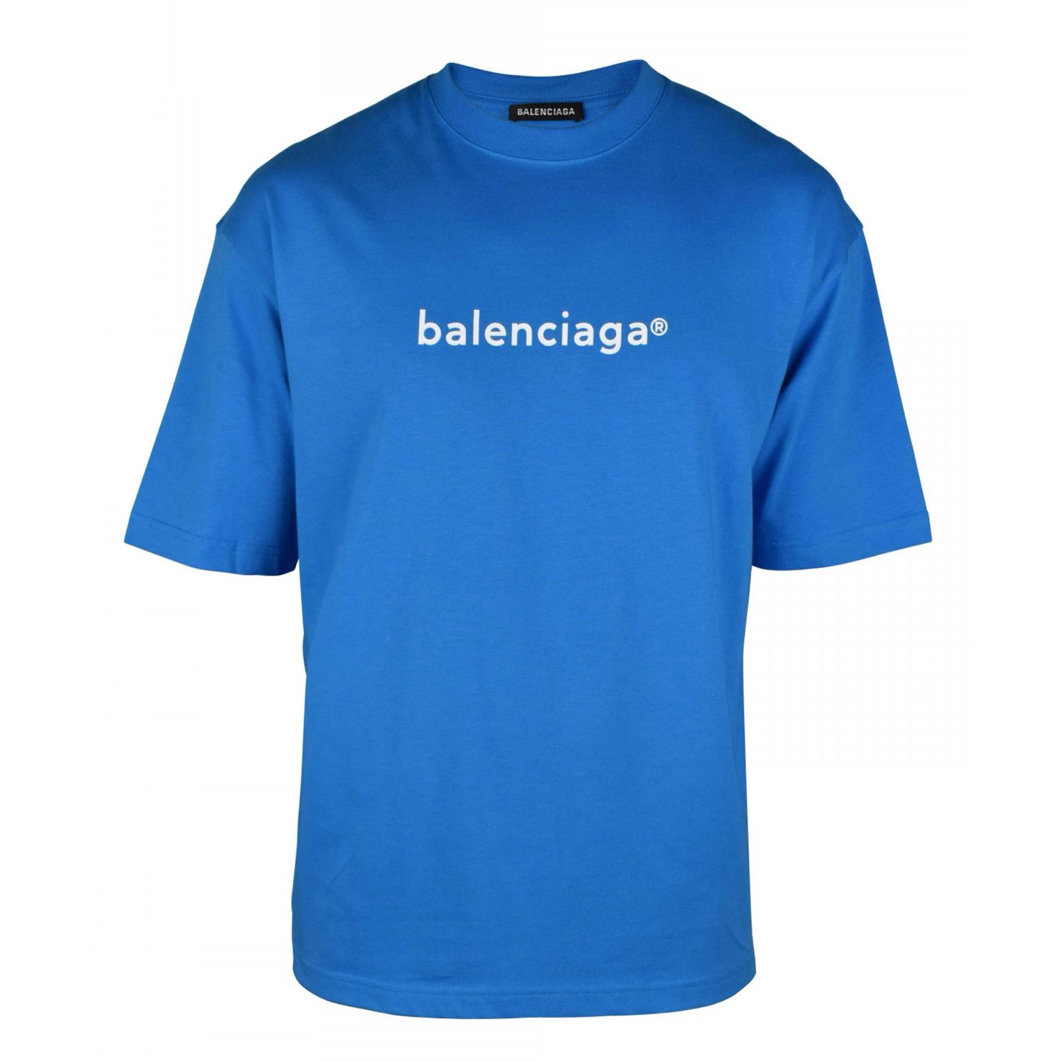 Balenciaga New Copyright Jersey T-Shirt Blue