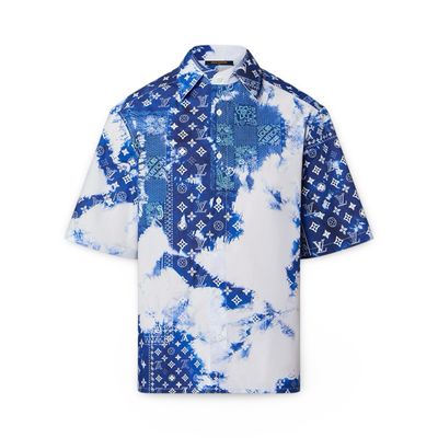 Louis Vuitton monogram bandana shirt blue