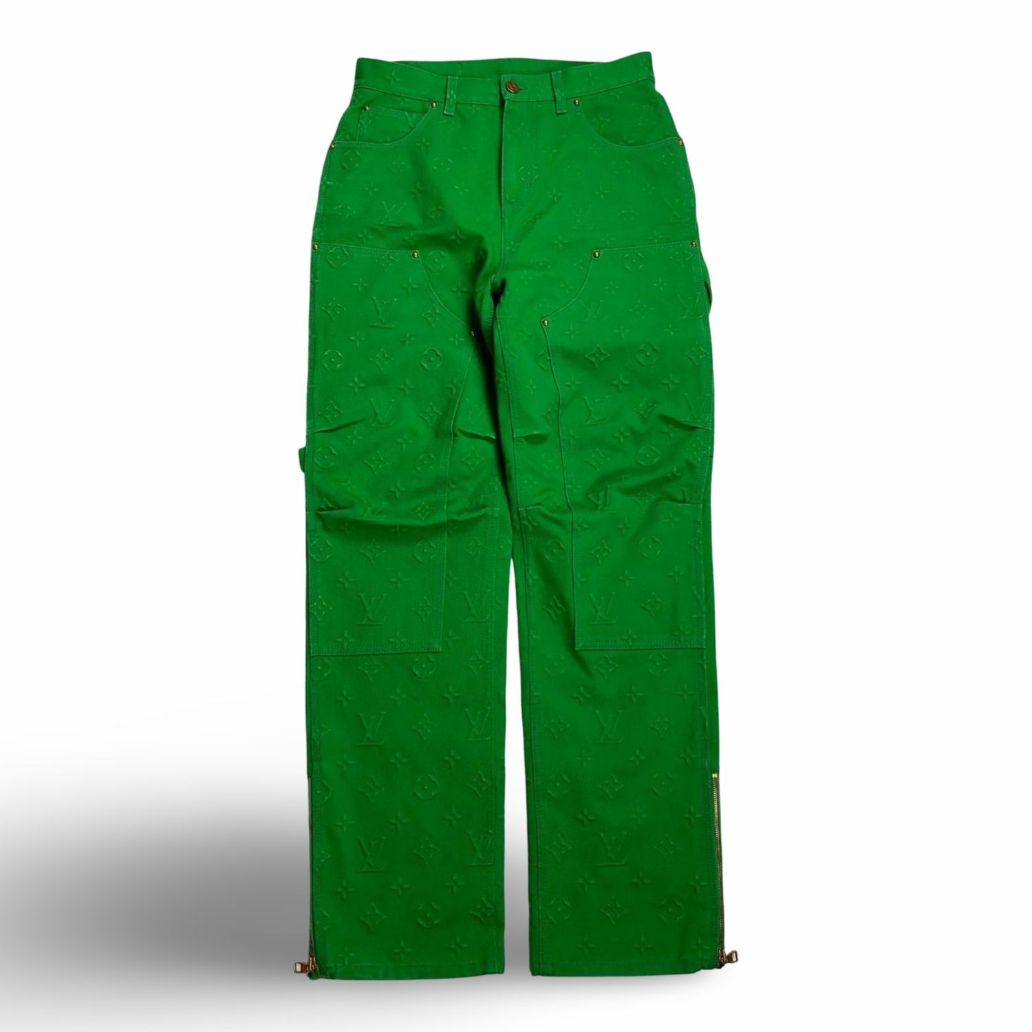 Louis Vuitton Monogram Workwear Denim Pants green 
