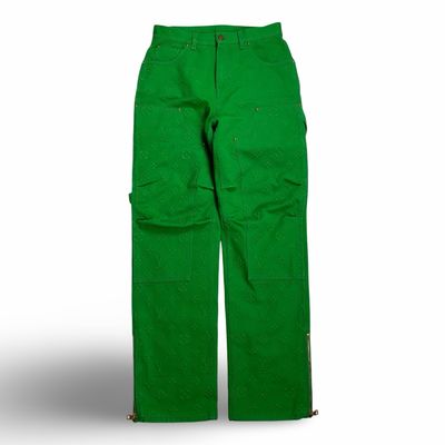Louis Vuitton Monogram Workwear Denim Pants green 