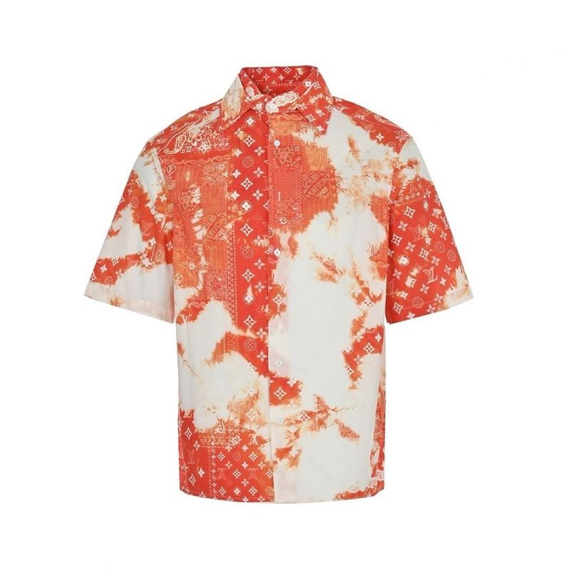 Louis Vuitton monogram bandana shirt orange Louis Vuitton monogram bandana shirt orange
