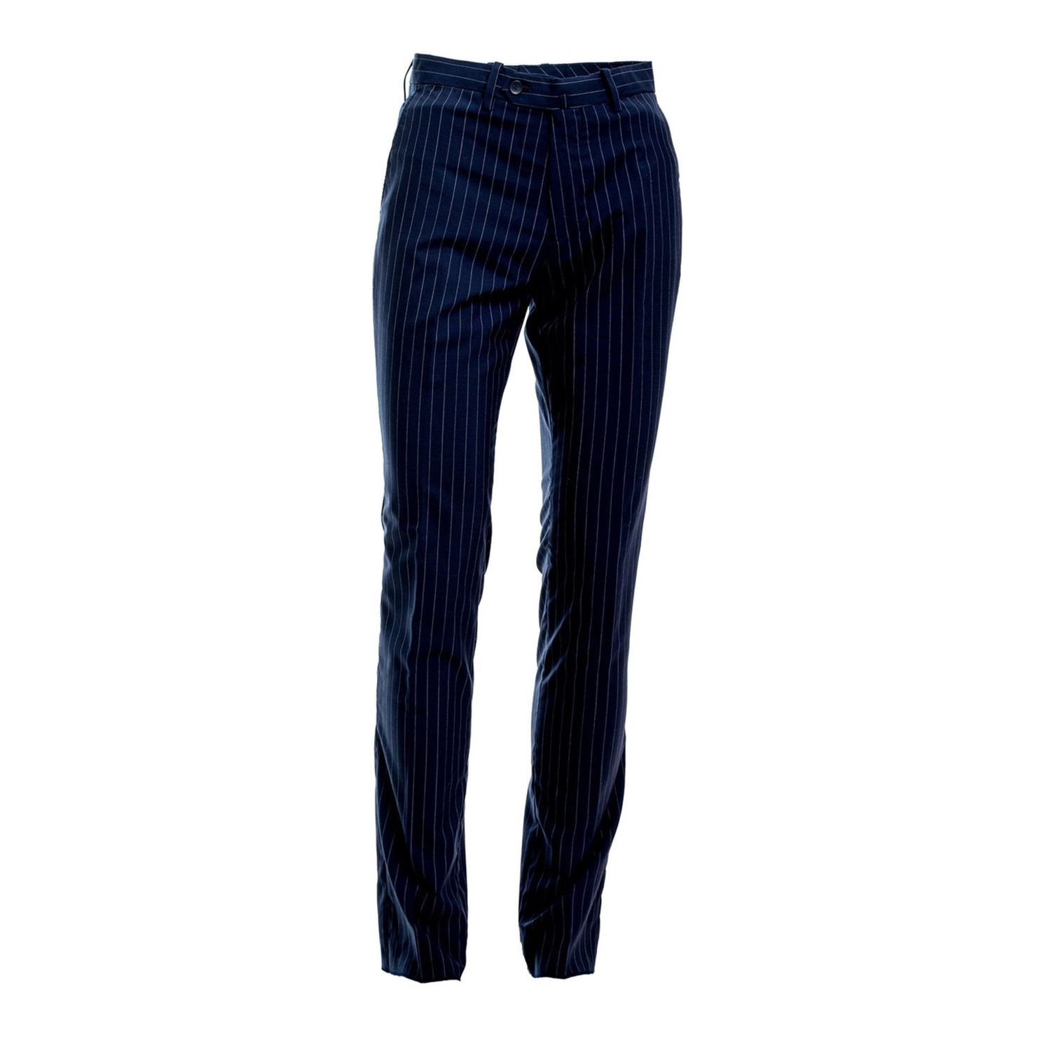 Sacoor Essenciais calça slim fit Azul de Riscas