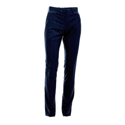 Sacoor Essenciais calça slim fit Azul de Riscas
