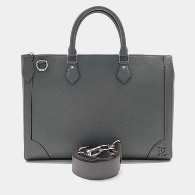 Louis Vuitton Grey Taiga Leather Slim Briefcase Bag