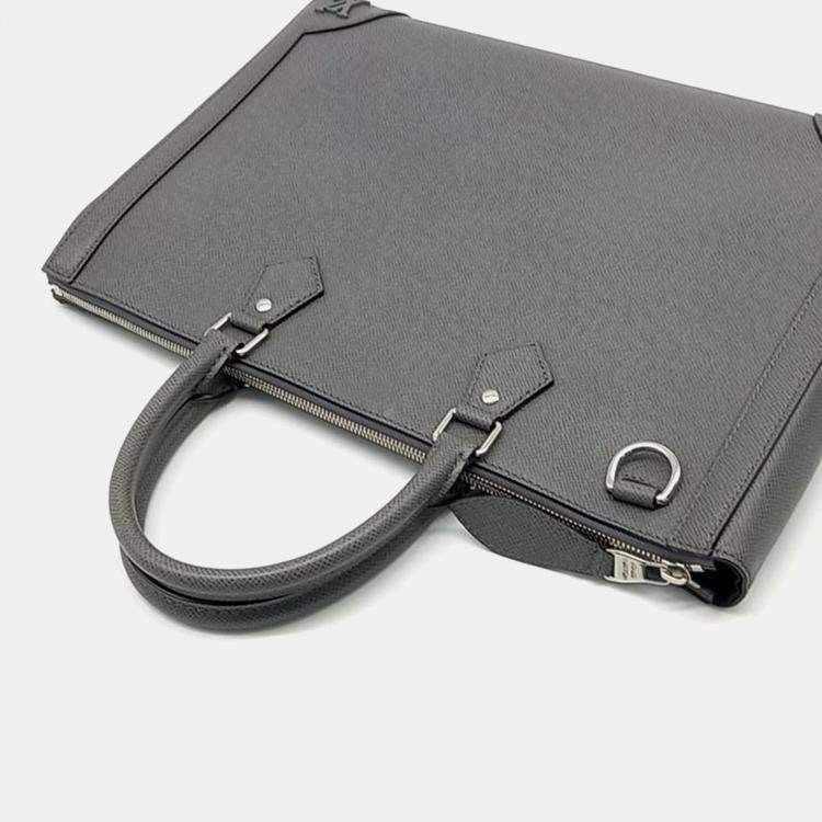 Louis Vuitton Grey Taiga Leather Slim Briefcase Bag