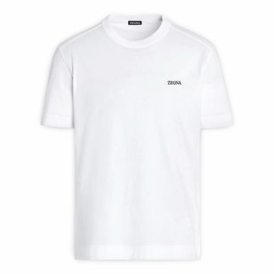 Zegna Logo cotton T-shirt white