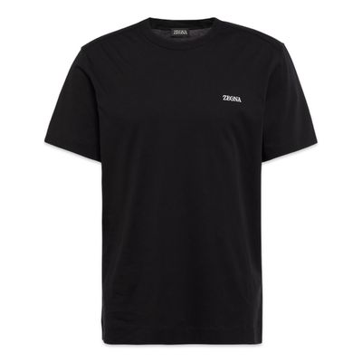 Zegna Logo cotton T-shirt Black