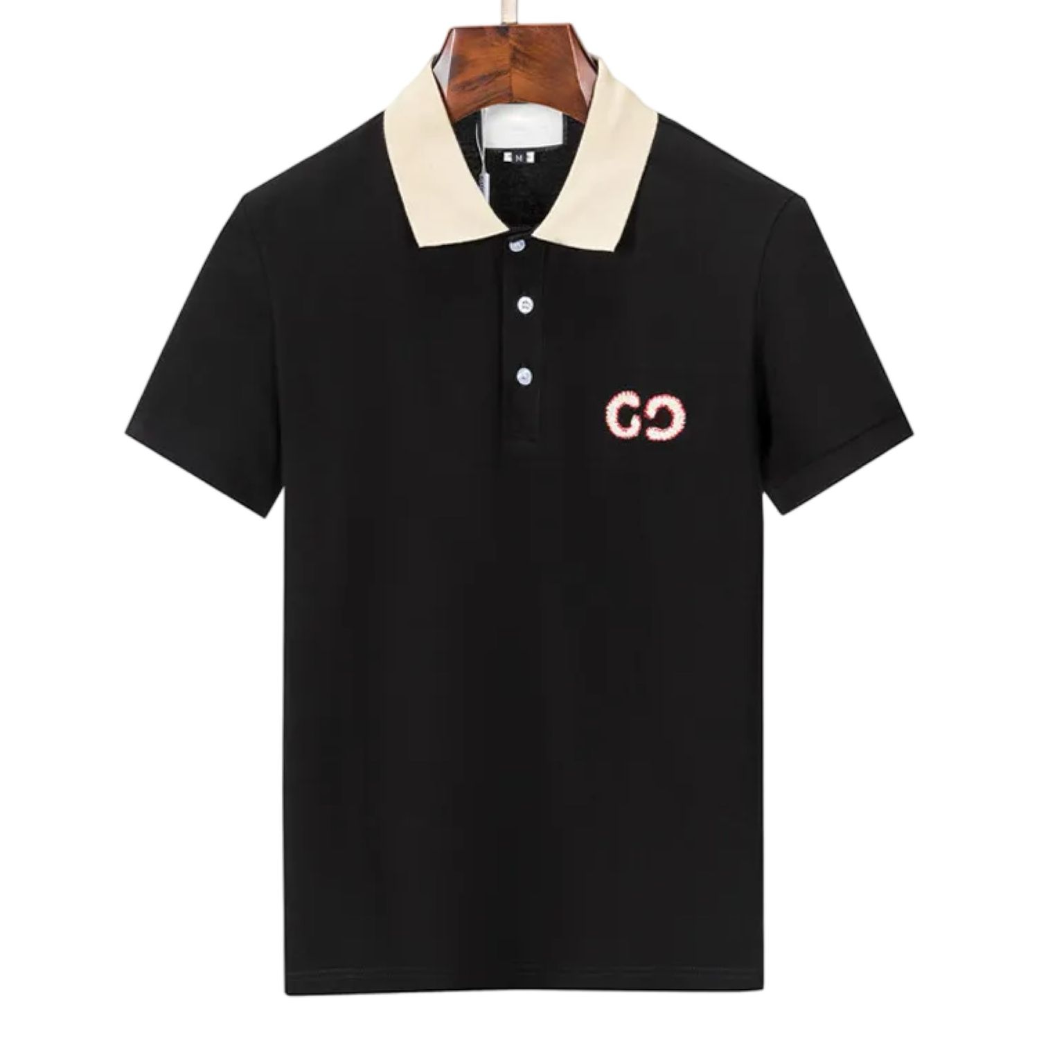GUCCI Logo Piqué Polo T-Shirt Blue