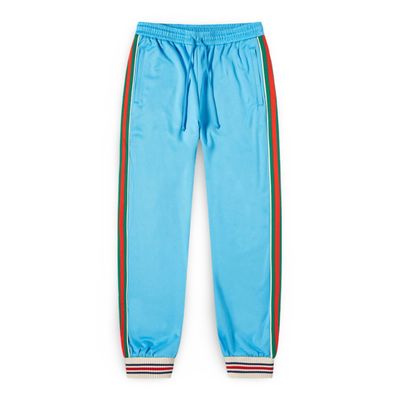 GUCCI GG PATCH TRACK PANT BLUE