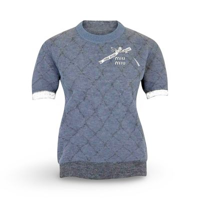 Miu Miu short sleeve cashimir shirt