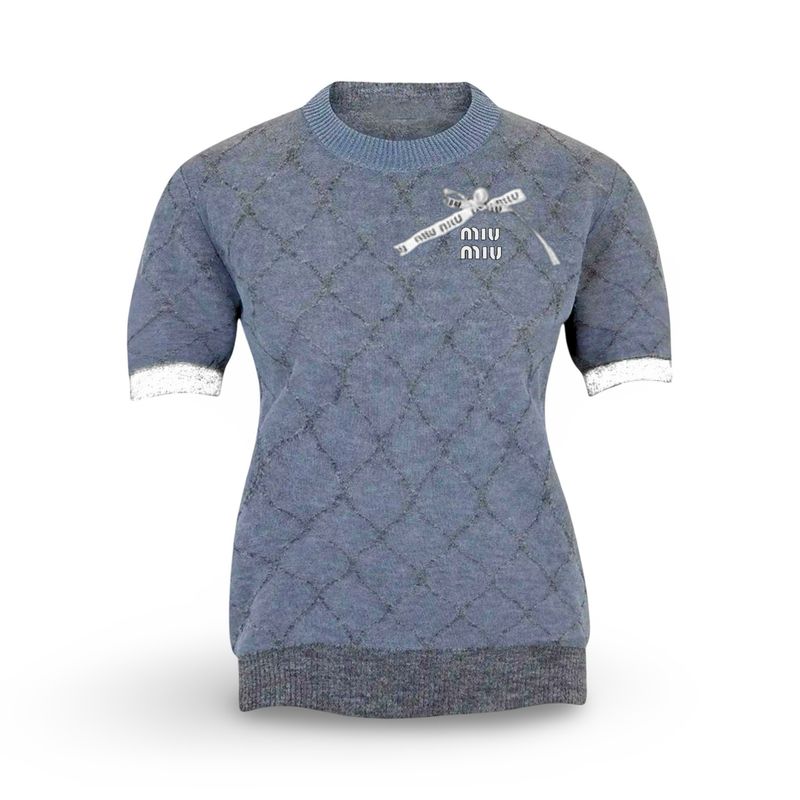 Miu Miu short sleeve cashimir shirt
