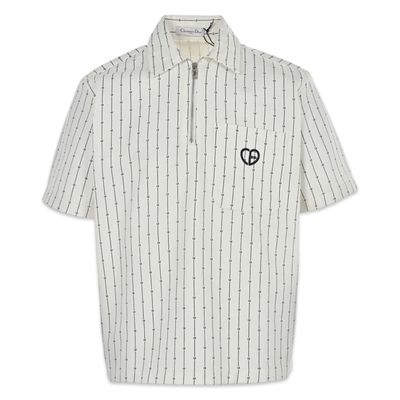 DIOR Camiseta &#39;CD Heart&#39; listrada branca