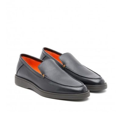 Santoni Detroit Leather Loafers
