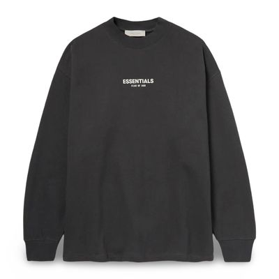Fear of God ESSENTIALS Black Relaxed Crewneck Sweatshirt