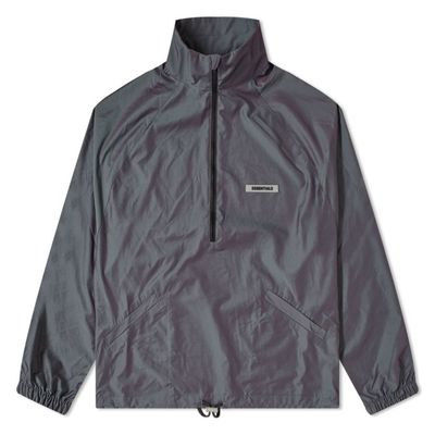FEAR OF GOD ESSENTIALS SUMMER HALF ZIP TRACK JACKET petrol-hued