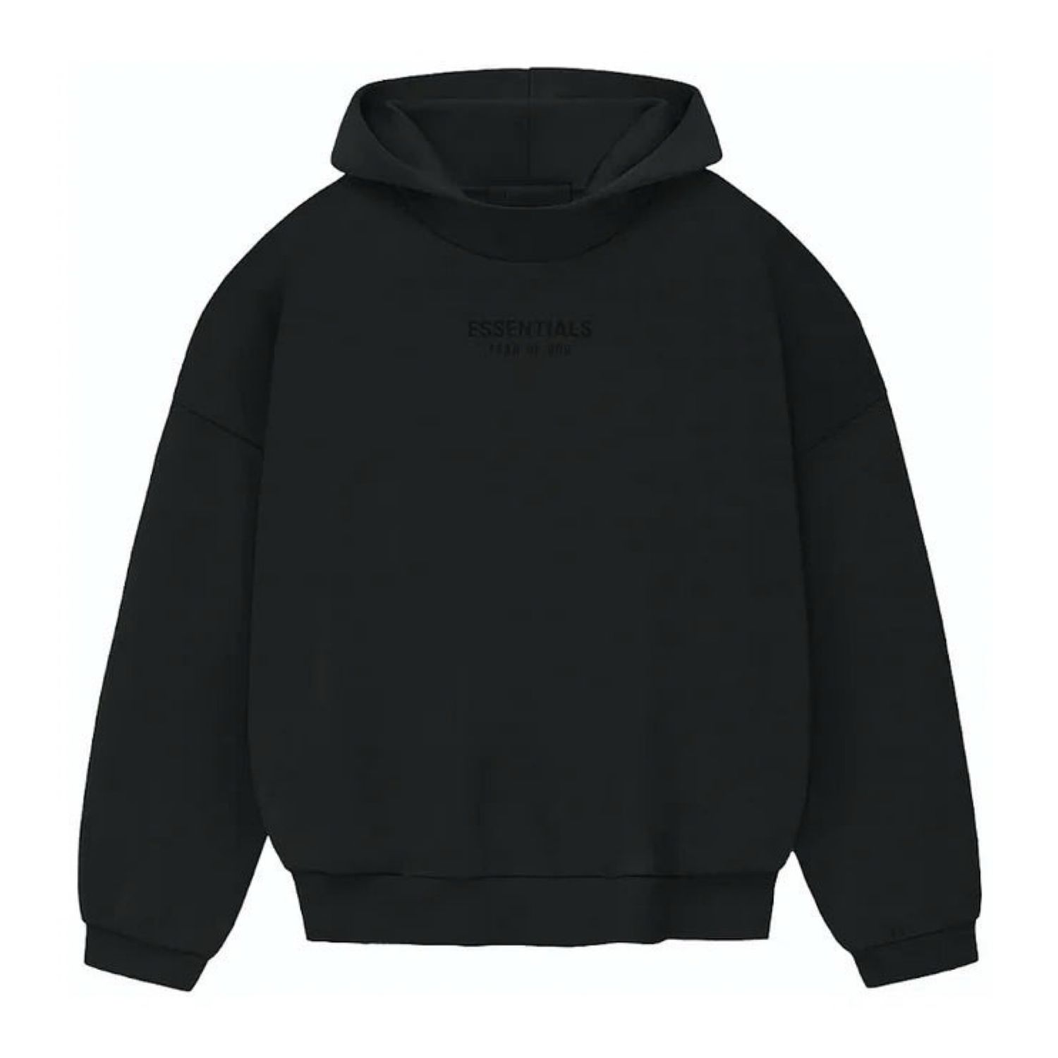 FEAR OF GOD ESSENTIALS FW23 JET BLACK HOODIE