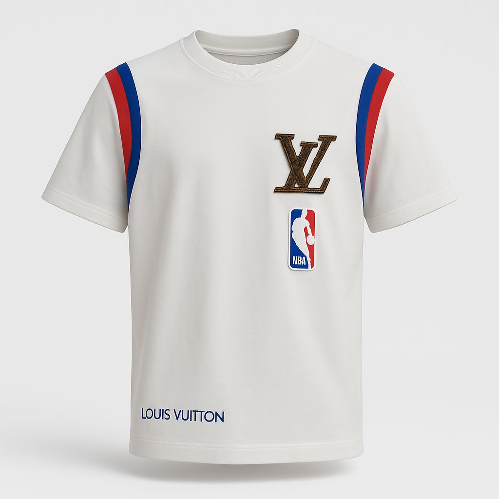 LOUIS VUITTON LVXNBA SHORT SLEEVE BASKET T-shirt