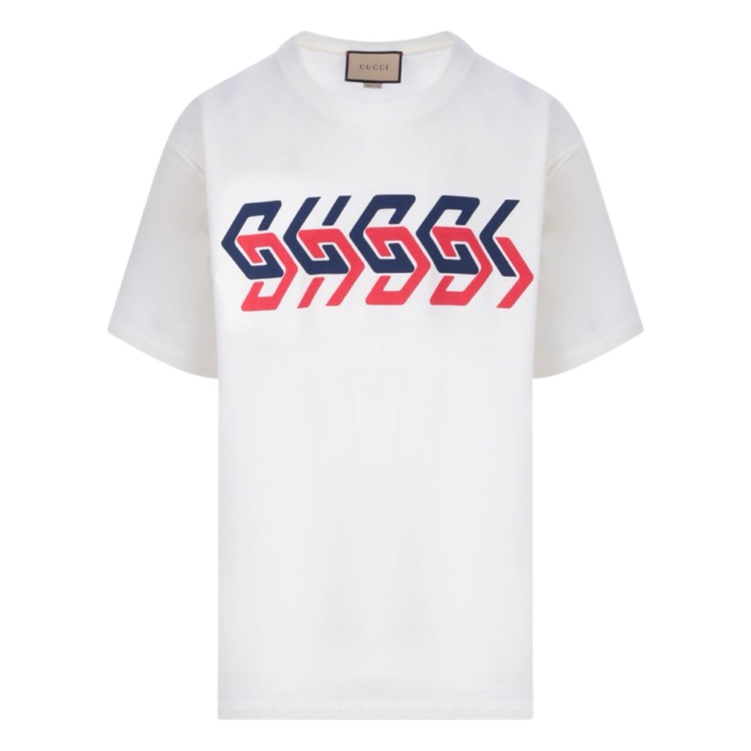 Gucci mirror logo-print short-sleeve T-shirt White