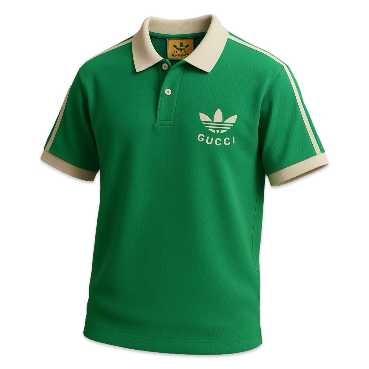 Gucci x Adidas Piquet Polo Shirt Green