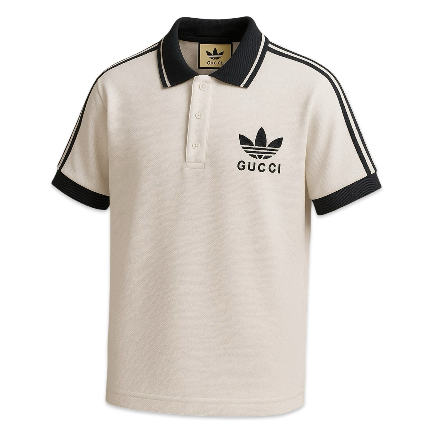 Gucci x Adidas Piquet Polo Shirt White