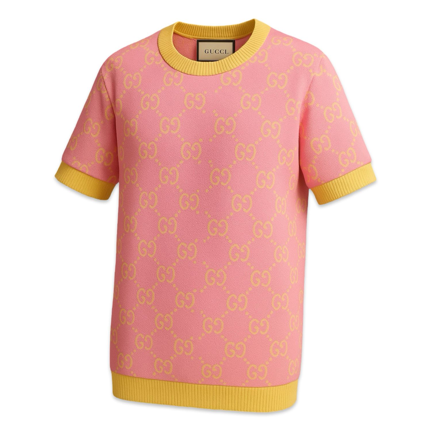 Gucci logo jacquard wool sweater pink