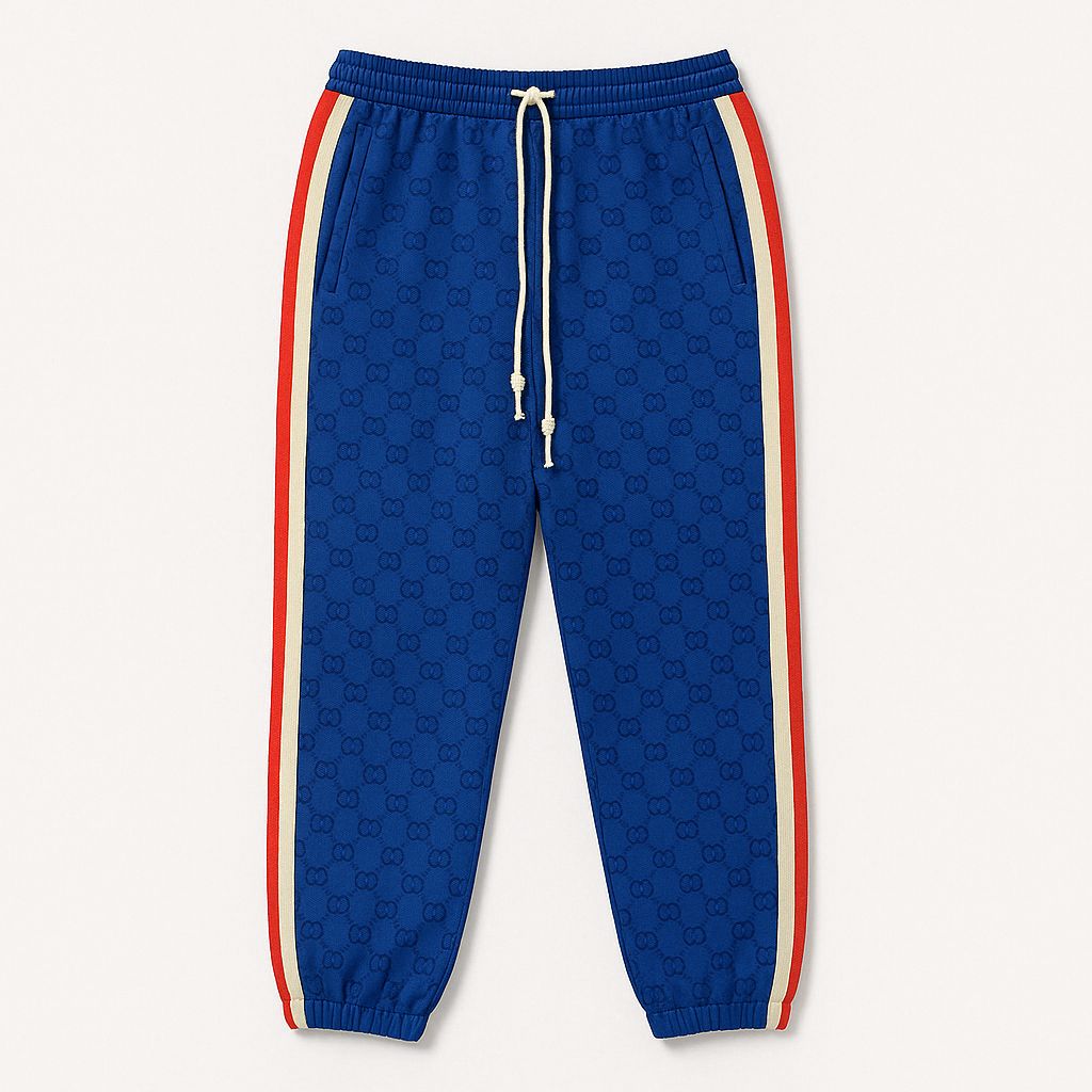 Gucci GG Web-stripe track Pants blue