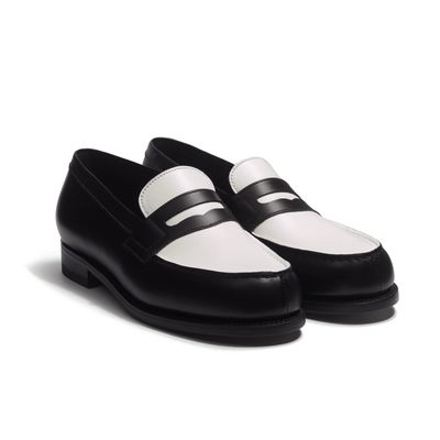 JM Weston 180 Mocassim Black &amp; White