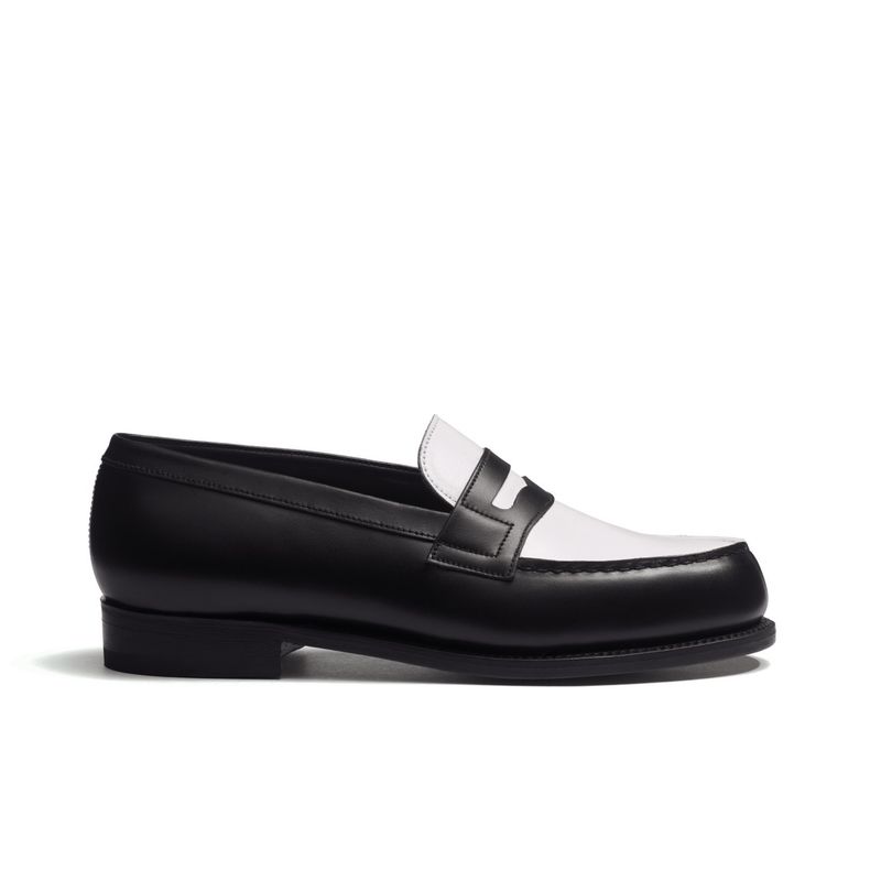 JM Weston 180 Mocassim Black &amp; White