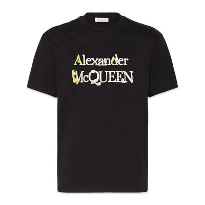 ALEXANDER MCQUEEN Alexander McQueen logo Black t-shirt