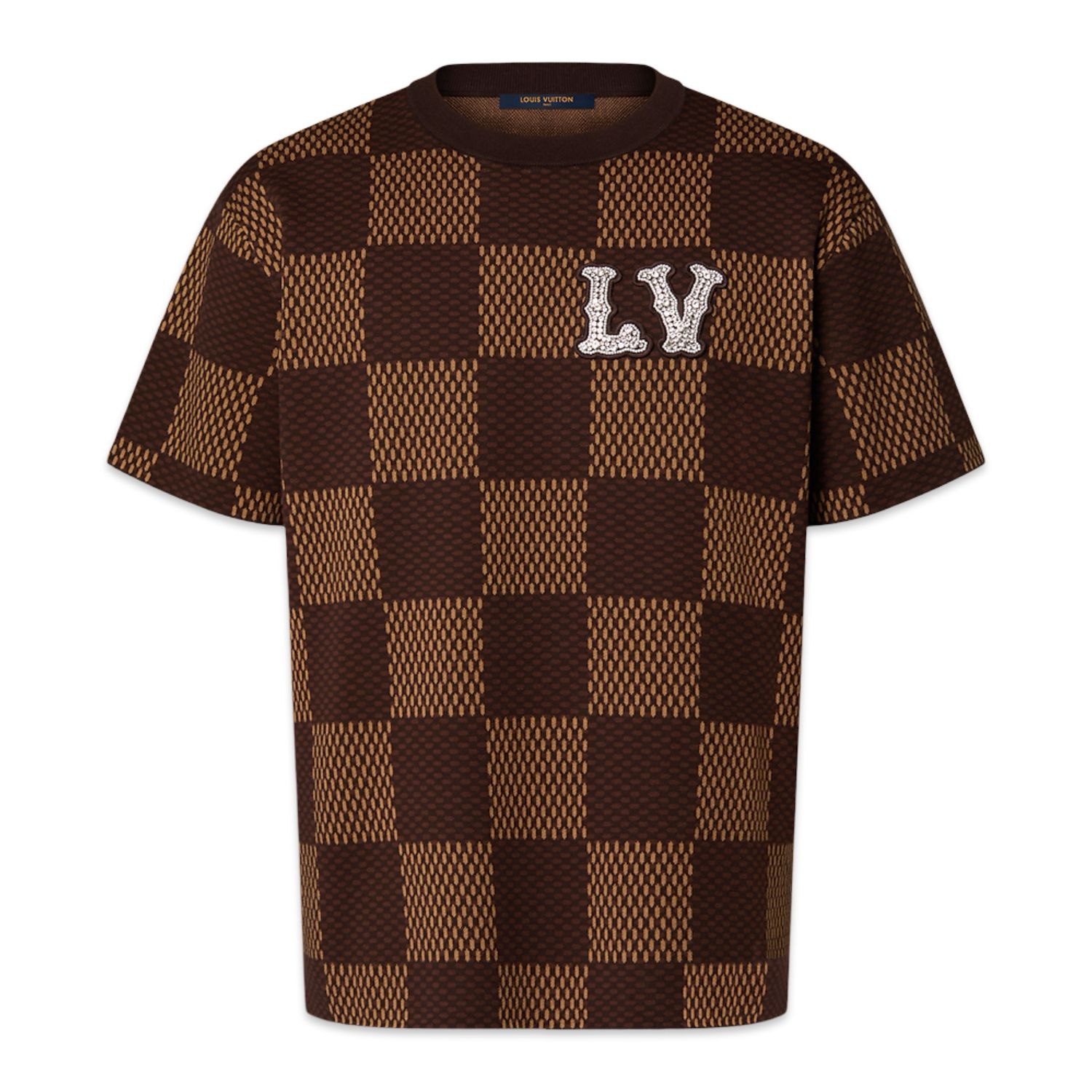 Louis Vuitton Damier Crewneck Crystal LV Patch