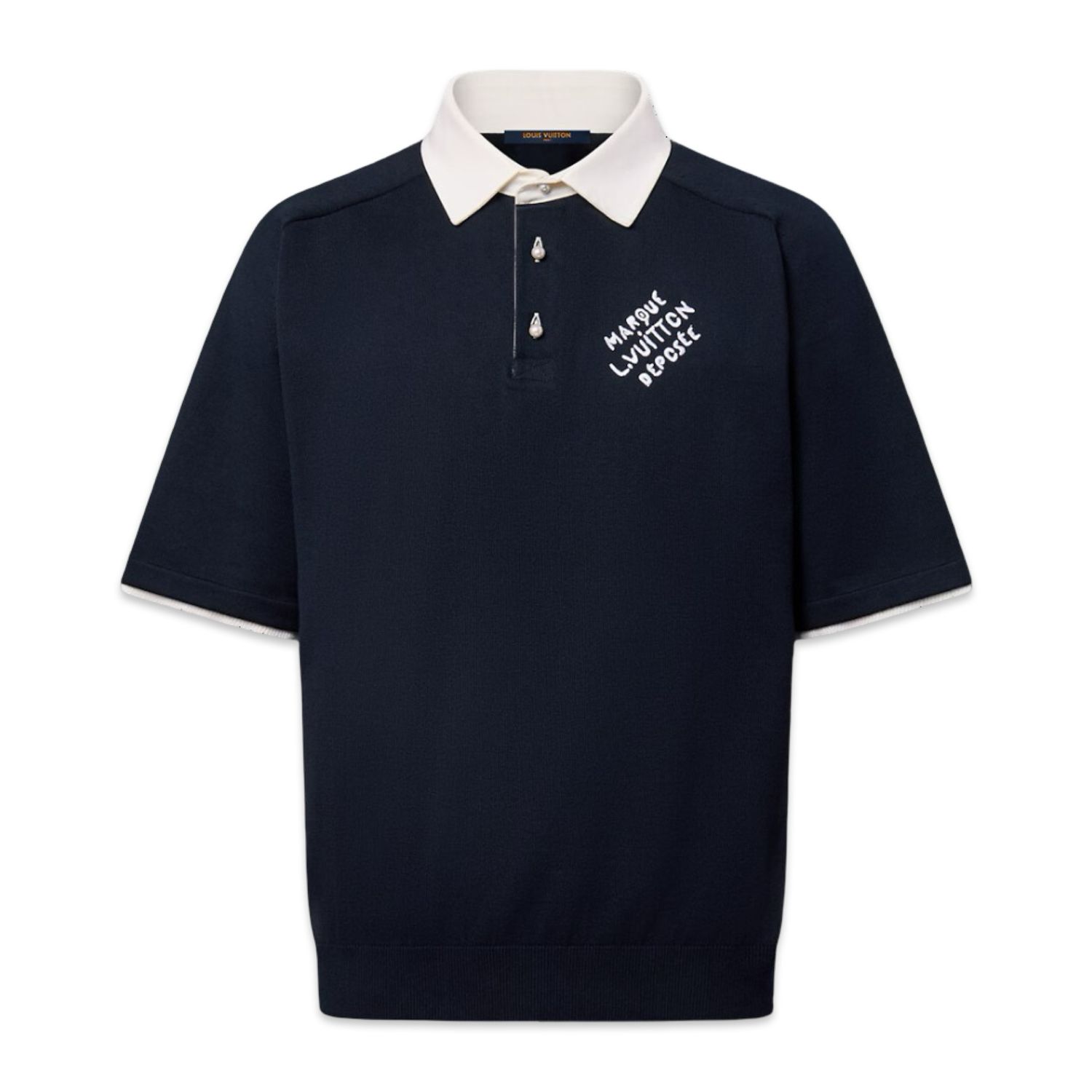 Louis Vuitton Embroidered Blend Polo Shirt