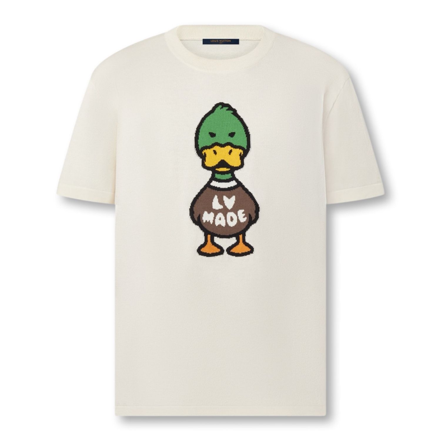 Louis Vuitton T-shirt COM PATO EM JACQUARD E INTÁRSIa White